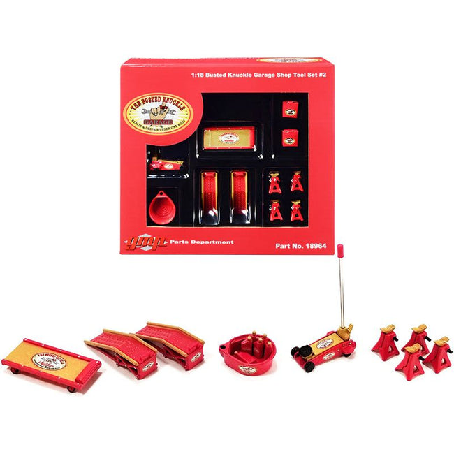 Shop Tool Set of 6 pieces "Busted Knuckle Garage" 1/18 Diecast Replica by GMP - GMP - ModelCars.com
