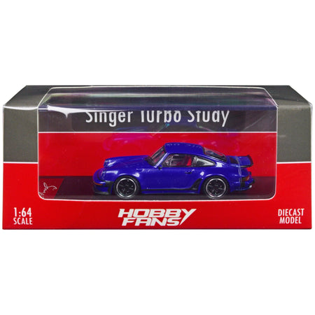 Singer Turbo Study Blue Metallic 1/64 Diecast Model Car by Hobby Fans - Hobby Fans - ModelCars.com