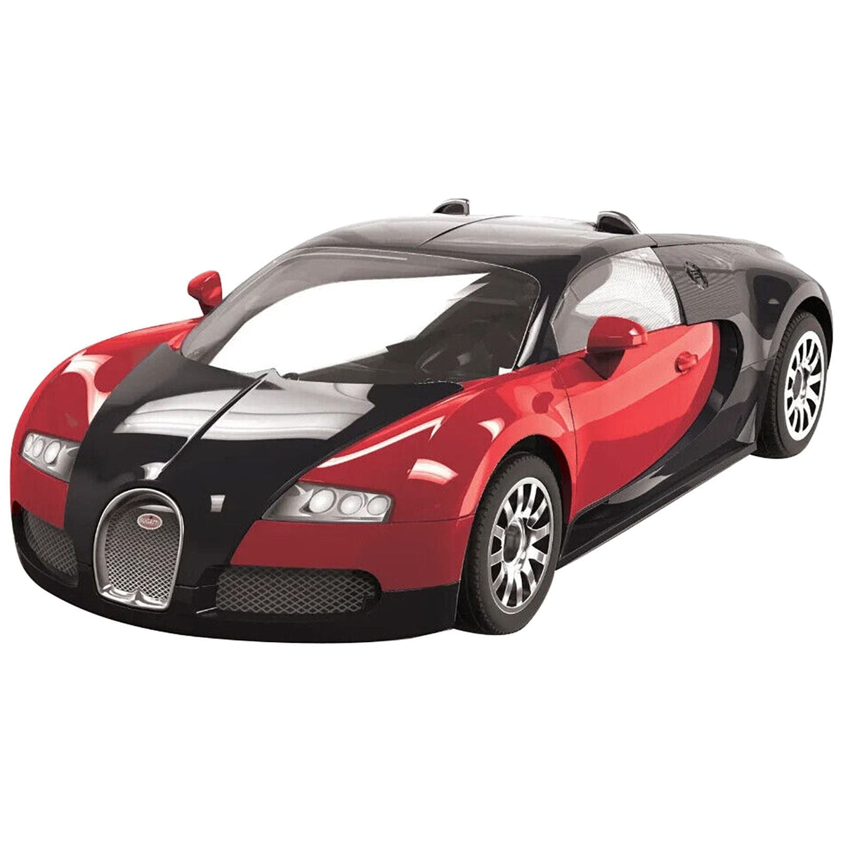 Skill 1 Model Kit Bugatti Veyron Red / Black Snap Together Model by Airfix Quickbuild-Airfix-ModelCars.com