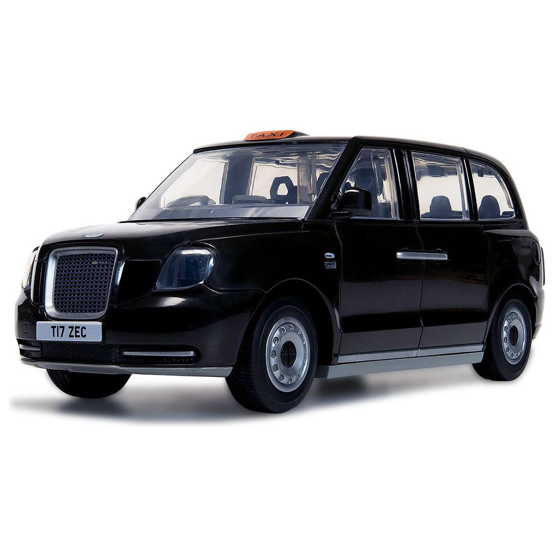 Skill 1 Model Kit London Taxi LEVC TX Black Snap Together Painted Plastic Model Car Kit by Airfix Quickbuild-Airfix-ModelCars.com