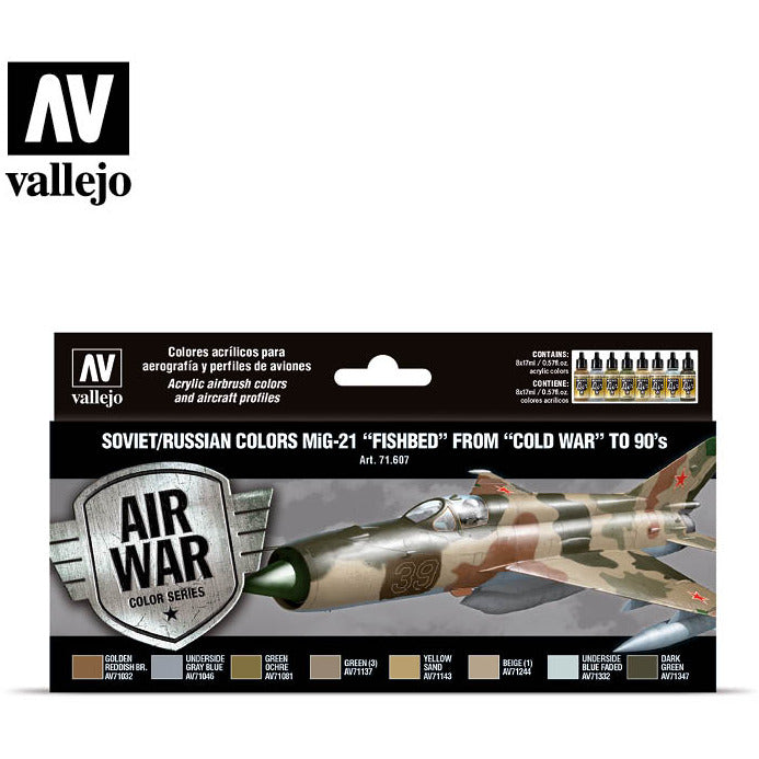 Vallejo Air War - Soviet/Russian colors MiG-21 'Fishbed ½ from 50's to 90's