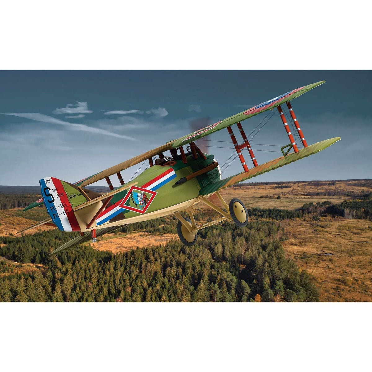 SPAD S.XIII Aircraft "Captain Robert Soubiran 103rd Aero Squadron USAS Foucaucourt Aerodrome France" (1918) United States Army Air Service "The Aviation Archive" Series 1/48 Diecast Model by Corgi-Corgi-ModelCars.com