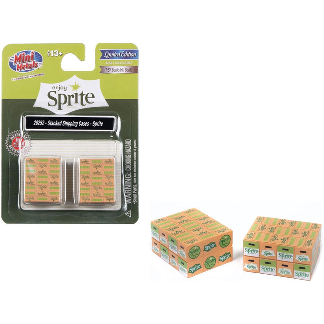 Stacked Shipping Cases "Sprite" Set of 2 pieces "Mini Metals" Series for 1/87 (HO) Scale Models by Classic Metal Works-Classic Metal Works-ModelCars.com