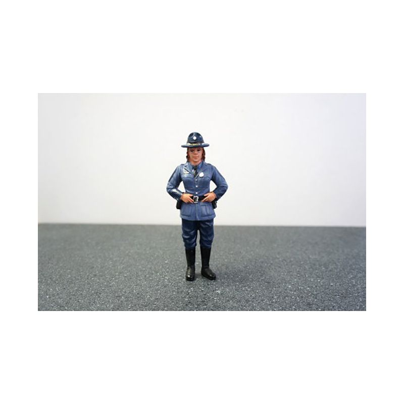 State Trooper Sharon Figure For 1:18 Diecast Model Cars by American Diorama - American Diorama - ModelCars.com