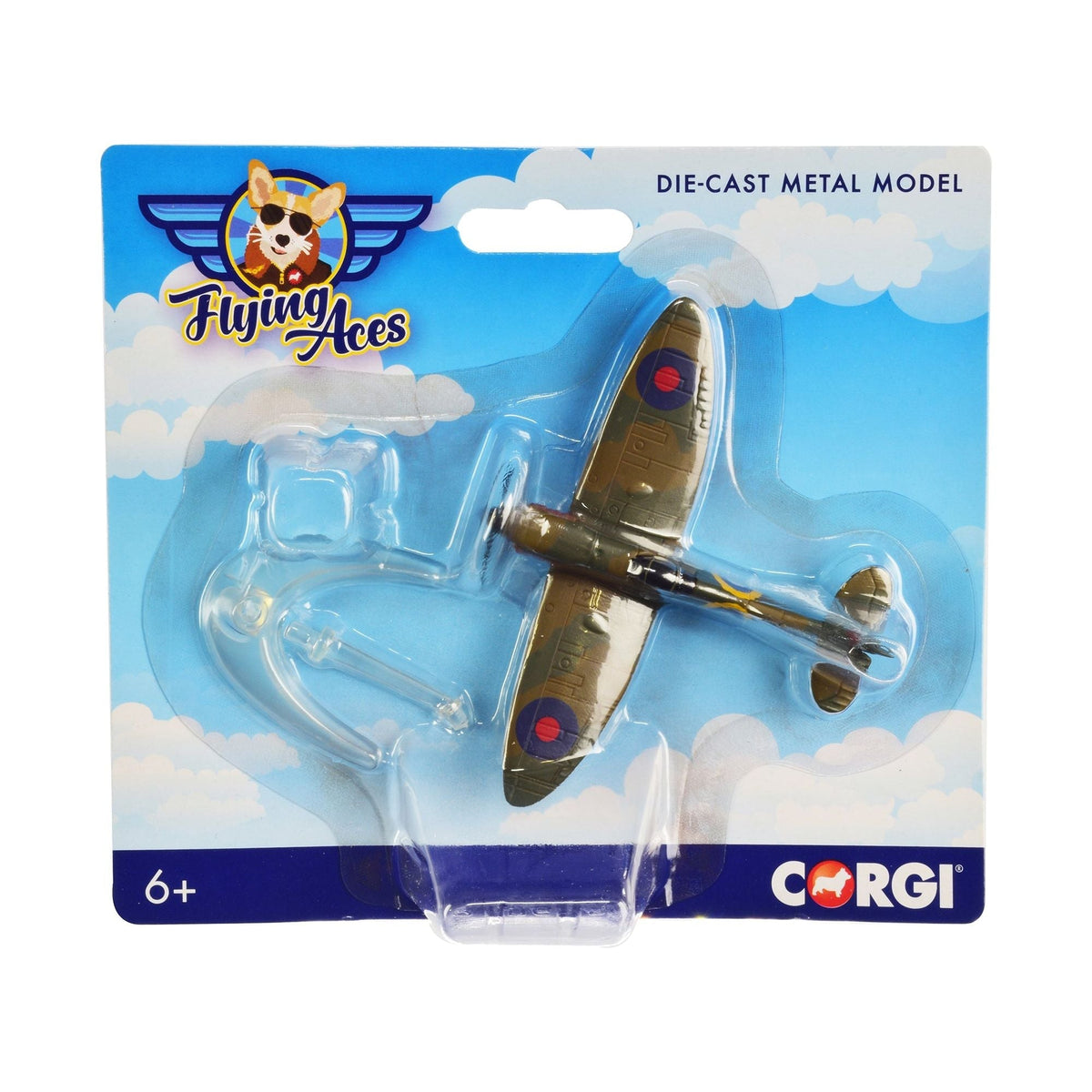Supermarine Spitfire Fighter Aircraft "RAF" "Flying Aces" Series Diecast Model by Corgi-Corgi-ModelCars.com