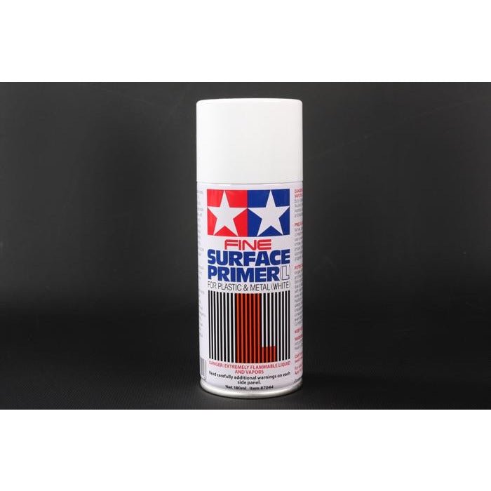 Surface Primer L White 180Ml Spray Can / Tamiya USA - Tamiya - ModelCars.com