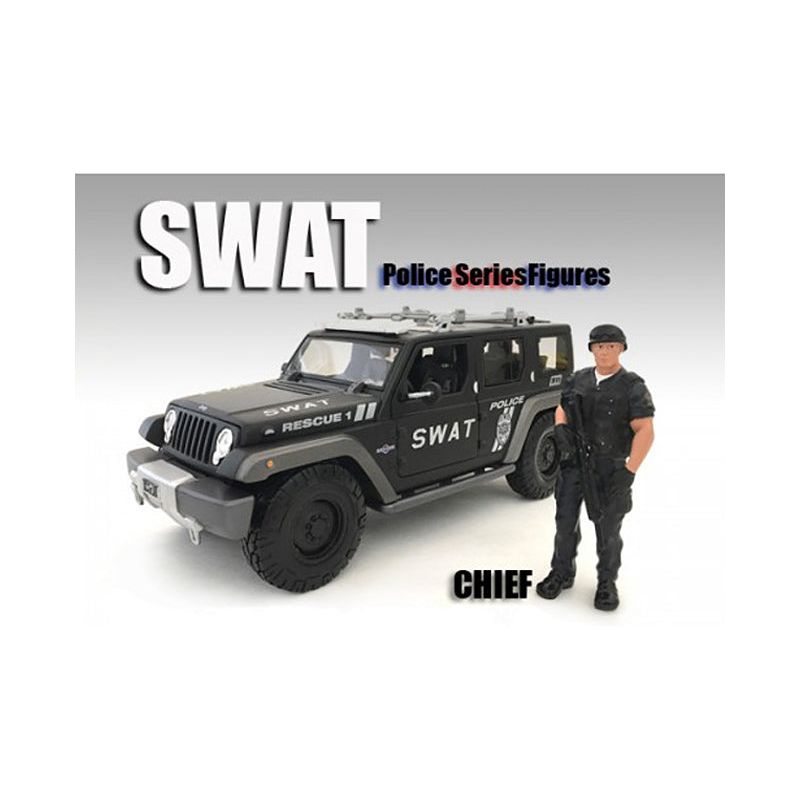 SWAT Team Chief Figure For 1:18 Scale Models by American Diorama - American Diorama - ModelCars.com