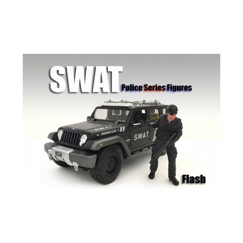 SWAT Team Flash Figure For 1:24 Scale Models by American Diorama - American Diorama - ModelCars.com