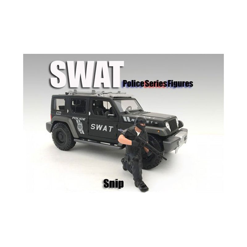 SWAT Team Snip Figure For 1:24 Scale Models by American Diorama-American Diorama-ModelCars.com