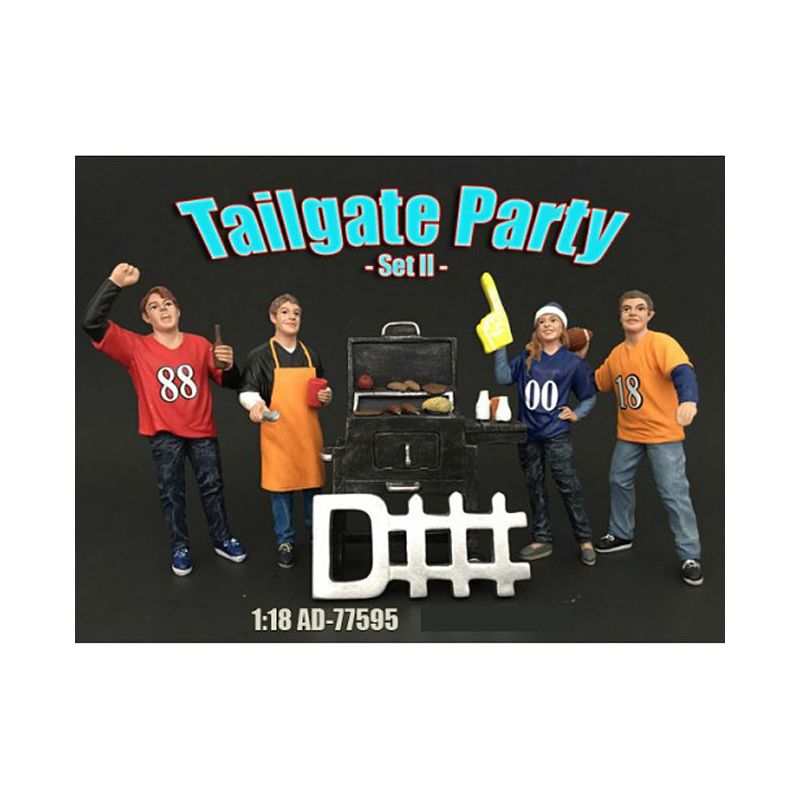 Tailgate Party Set II 4 Piece Figure Set For 1:18 Scale Models by American Diorama-American Diorama-ModelCars.com