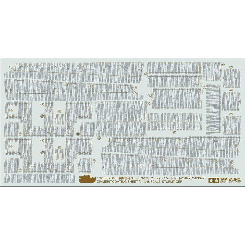 Tamiya 1/48 Scale Scale Sturmtiger Zimmerit coating sheet