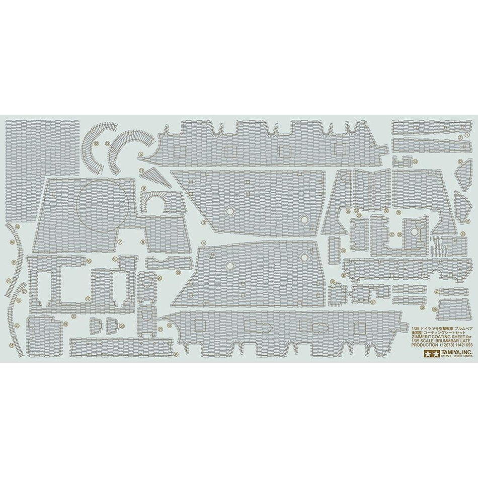 Tamiya 1/35 Scale Scale Zimmerit Coating Sheet for Brummb??r Late Production