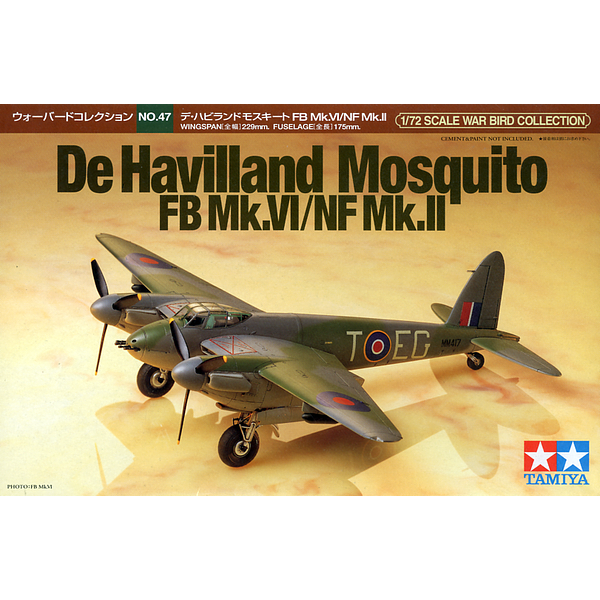 Tamiya 1/72 Scale De Havilland Mosquito FB Mk.VI/NF Mk.II