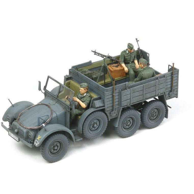 Tamiya 1/35 German 6x4 Truck Krupp Protze w/ 3 Figures - Tamiya - ModelCars.com