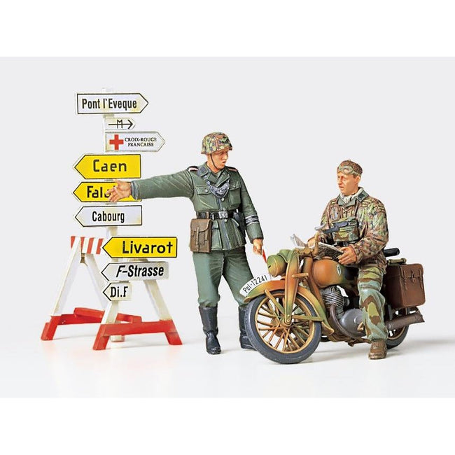Tamiya 1/35 German Motorcycle Orderly Set - Tamiya - ModelCars.com