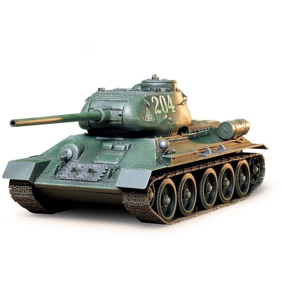 Tamiya 1/35 Russian T34/85 Med Tank Kit - Tamiya - ModelCars.com