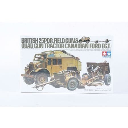 Tamiya 1/35 Scale British 25lb Gun & Quad TAM35044-Tamiya-ModelCars.com