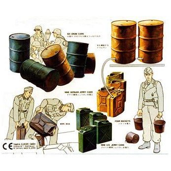 Tamiya 1/35 Scale Military Miniatures Jerry Can Set - Tamiya - ModelCars.com