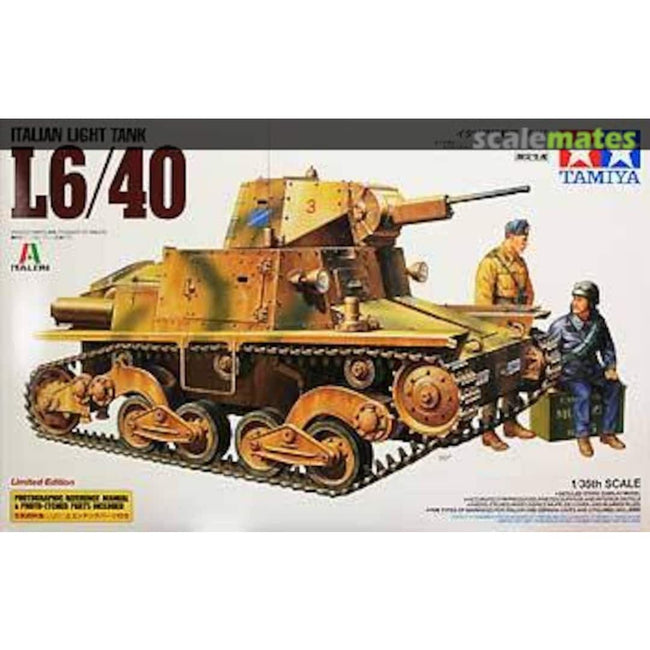 Tamiya 1/35 Scale Scale Italian Light Tank L6/40-Tamiya-ModelCars.com
