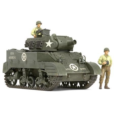 Tamiya 1/35 U.S. Howitzer Motor Carriage M8 "Awaiting Orders" Set (w/3 Figures) - Tamiya - ModelCars.com