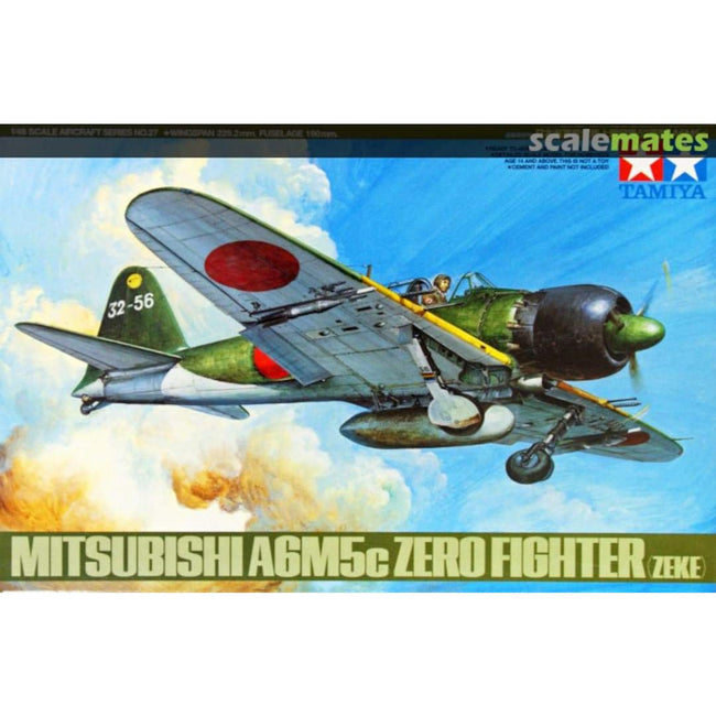 Tamiya 1/48 Scale Scale Mitsubishi A6M5c Zero Fighter (Zeke) - Tamiya - ModelCars.com
