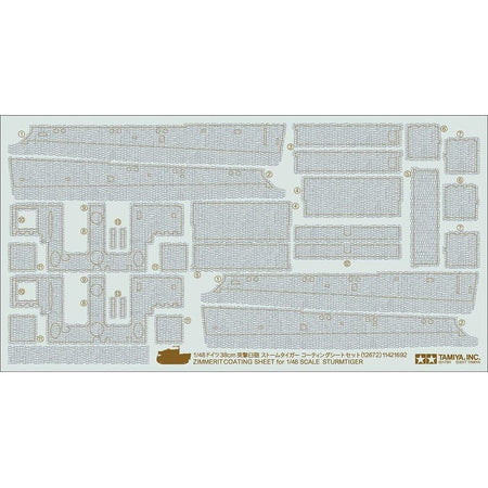 Tamiya 1/48 Scale Scale Sturmtiger Zimmerit coating sheet-Tamiya-ModelCars.com