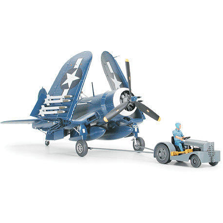 Tamiya 1/48 Scale Scale Vought F4U - 1D Corsair w/Moto Tug - Tamiya - ModelCars.com