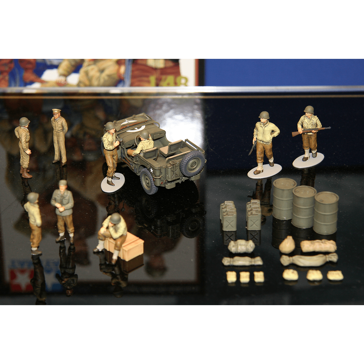 Tamiya 1/48 Scale WWII U.S. Army Infantry At Rest - Tamiya - ModelCars.com