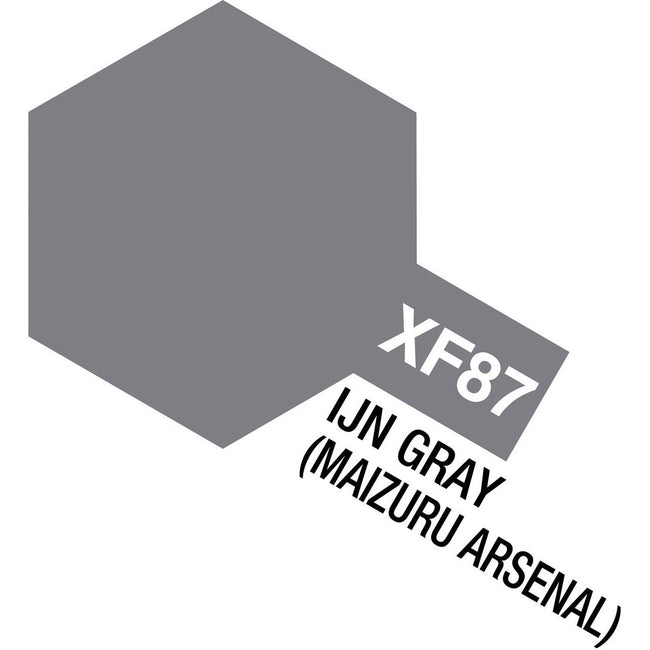 Tamiya 87187 Acrylic Mini XF-87 IJN Grey Paint / Tamiya USA-Tamiya-ModelCars.com