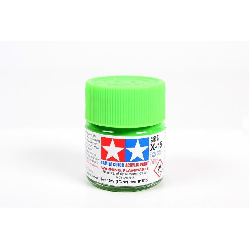 Tamiya Acrylic Mini X - 15 Light Green - Tamiya - ModelCars.com