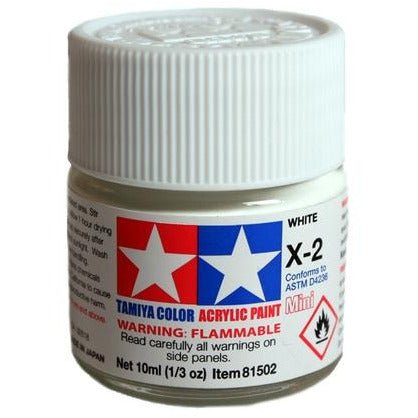Tamiya Acrylic Mini X - 2 White - Tamiya - ModelCars.com
