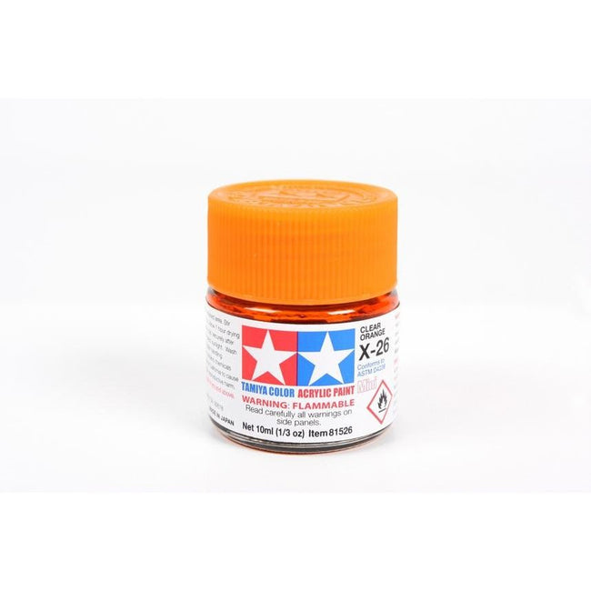 Tamiya Acrylic Mini X-26 Clear Orange-Tamiya-ModelCars.com