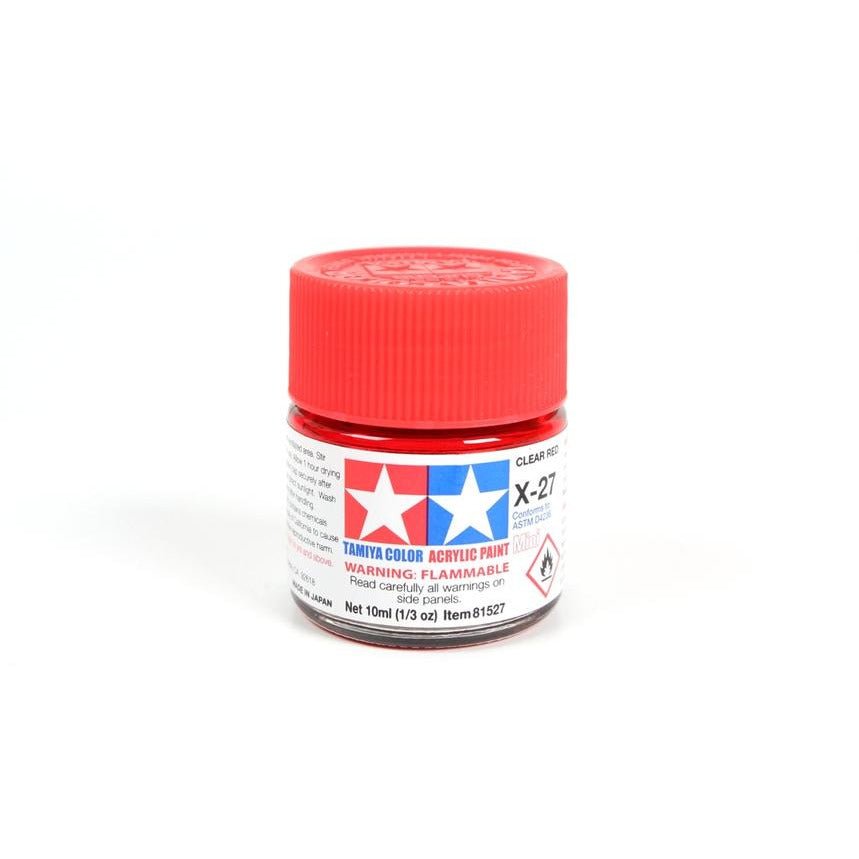 Tamiya Acrylic Mini X - 27 Clear Red - Tamiya - ModelCars.com