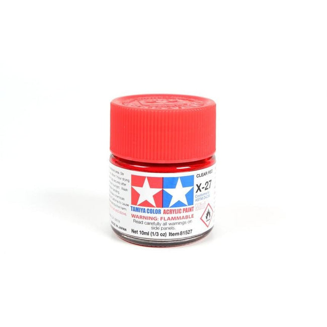 Tamiya Acrylic Mini X - 27 Clear Red - Tamiya - ModelCars.com
