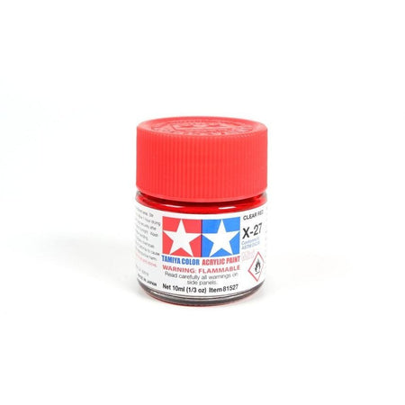 Tamiya Acrylic Mini X-27 Clear Red-Tamiya-ModelCars.com