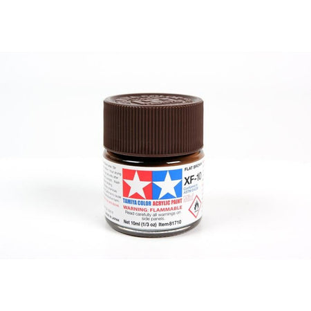 Tamiya Acrylic Mini XF - 10 Flat Brown - Tamiya - ModelCars.com
