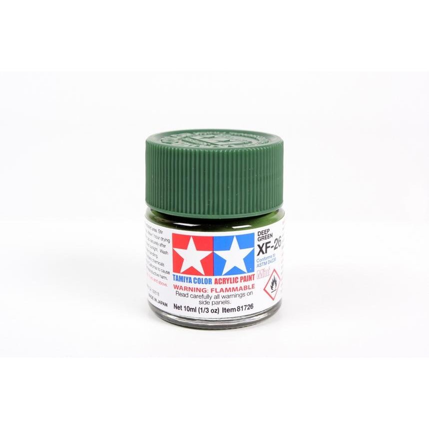 Tamiya Acrylic Mini XF - 26 Deep Green - Tamiya - ModelCars.com