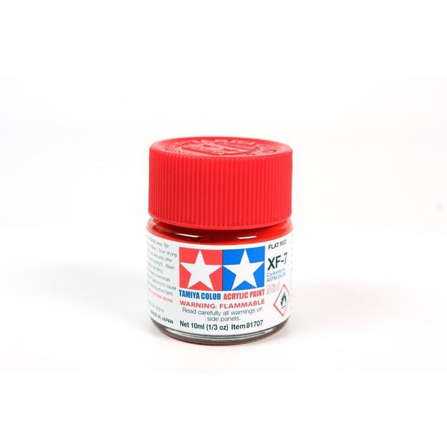 Tamiya Acrylic Mini XF - 7 Flat Red - Tamiya - ModelCars.com