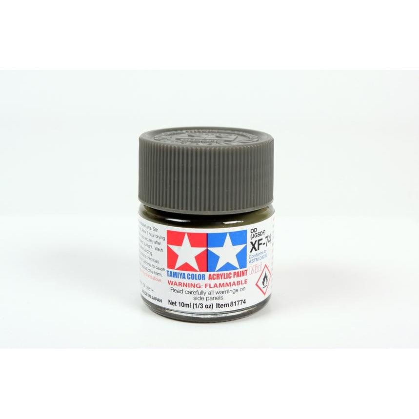 Tamiya Acrylic Mini XF - 74 Olive Drab - Tamiya - ModelCars.com