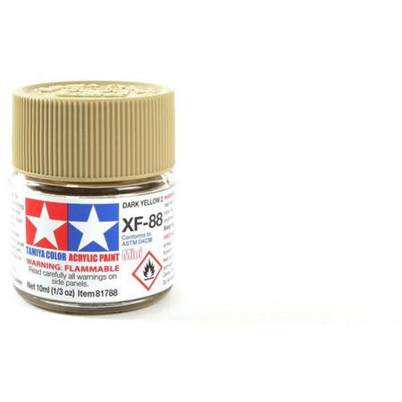 Tamiya Acrylic Mini XF - 88 Dk Yellow 2 - Tamiya - ModelCars.com