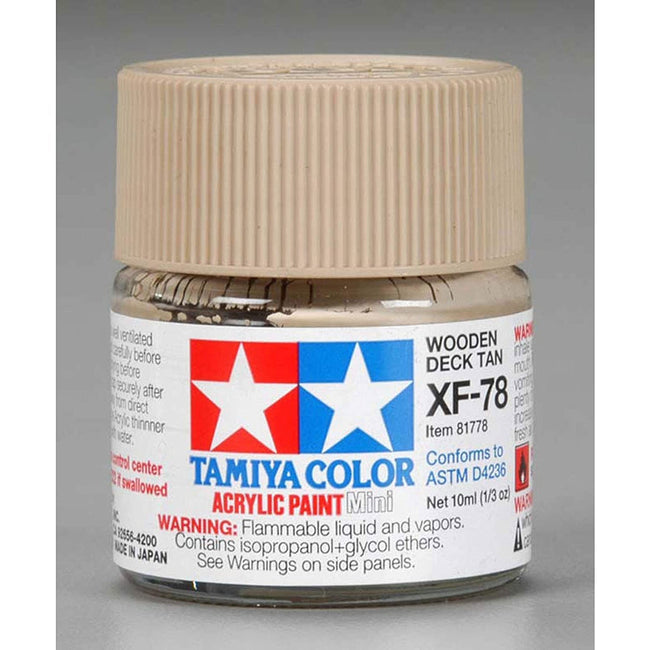 Tamiya Acrylic Mini XF78, Deck Tan-Tamiya-ModelCars.com