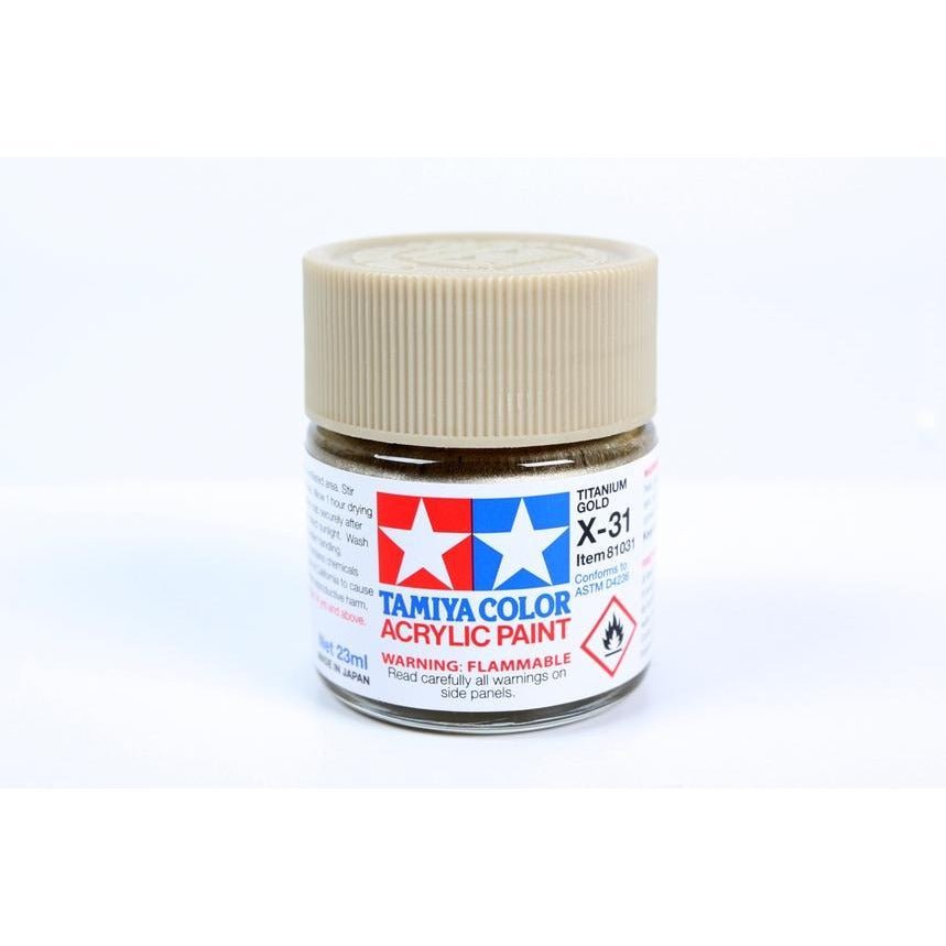 Tamiya Acrylic X-31 Titanium Gold-Tamiya-ModelCars.com