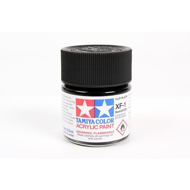 Tamiya Acrylic XF-1 Flat Black-Tamiya-ModelCars.com