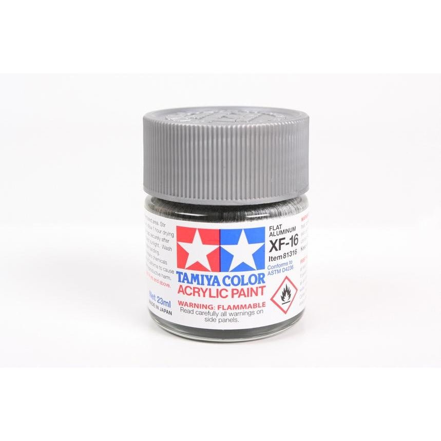 Tamiya Acrylic XF - 16 Flat Aluminum - Tamiya - ModelCars.com