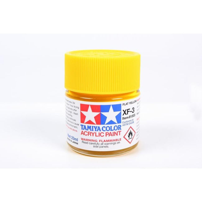 Tamiya Acrylic XF - 3 Flat Yellow 23ml - Tamiya - ModelCars.com
