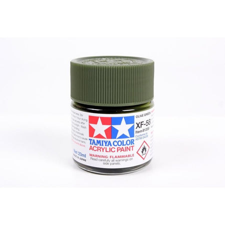 Tamiya Acrylic XF - 58 Olive Green - Tamiya - ModelCars.com