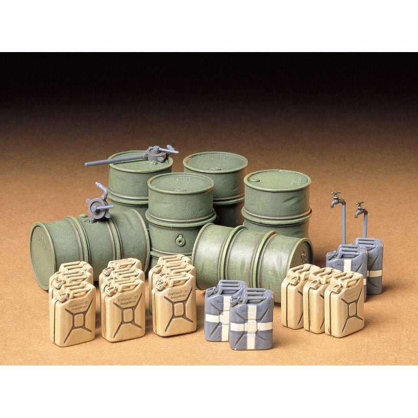Tamiya German Fuel Drum Set-Tamiya-ModelCars.com