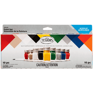 Testors Acrylic 9 Piece Value Paint Set - Testors - ModelCars.com