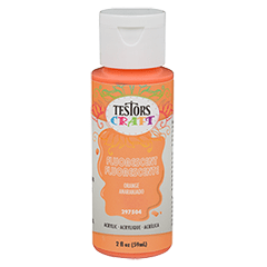 Testors Acrylic MTE Craft Paint Fluorescent Orange - Testors - ModelCars.com