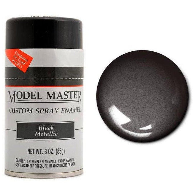 Testors Auto Enamel Spray Black Metallic - Gloss - Testors - ModelCars.com